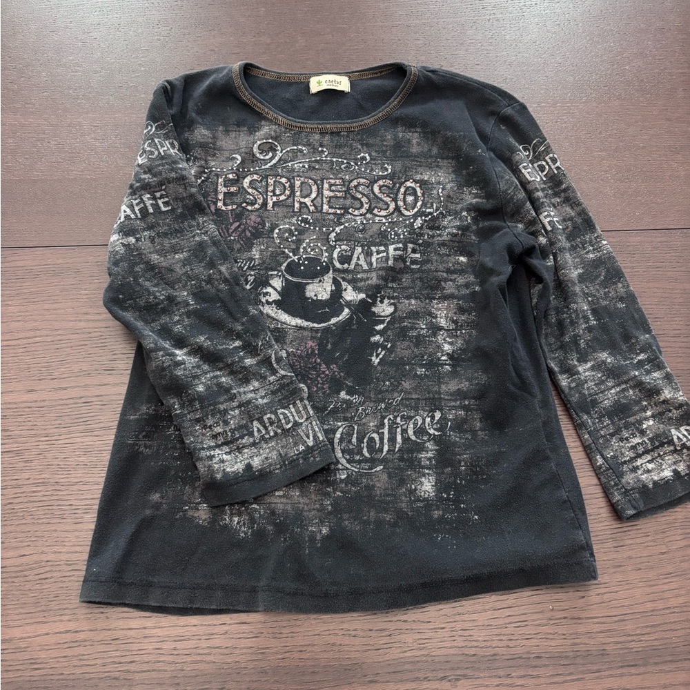 Vintage Y2K Cactus Graphic Long Sleeve Top